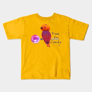 Halloween Bird - Time for Candy Kids T-Shirt